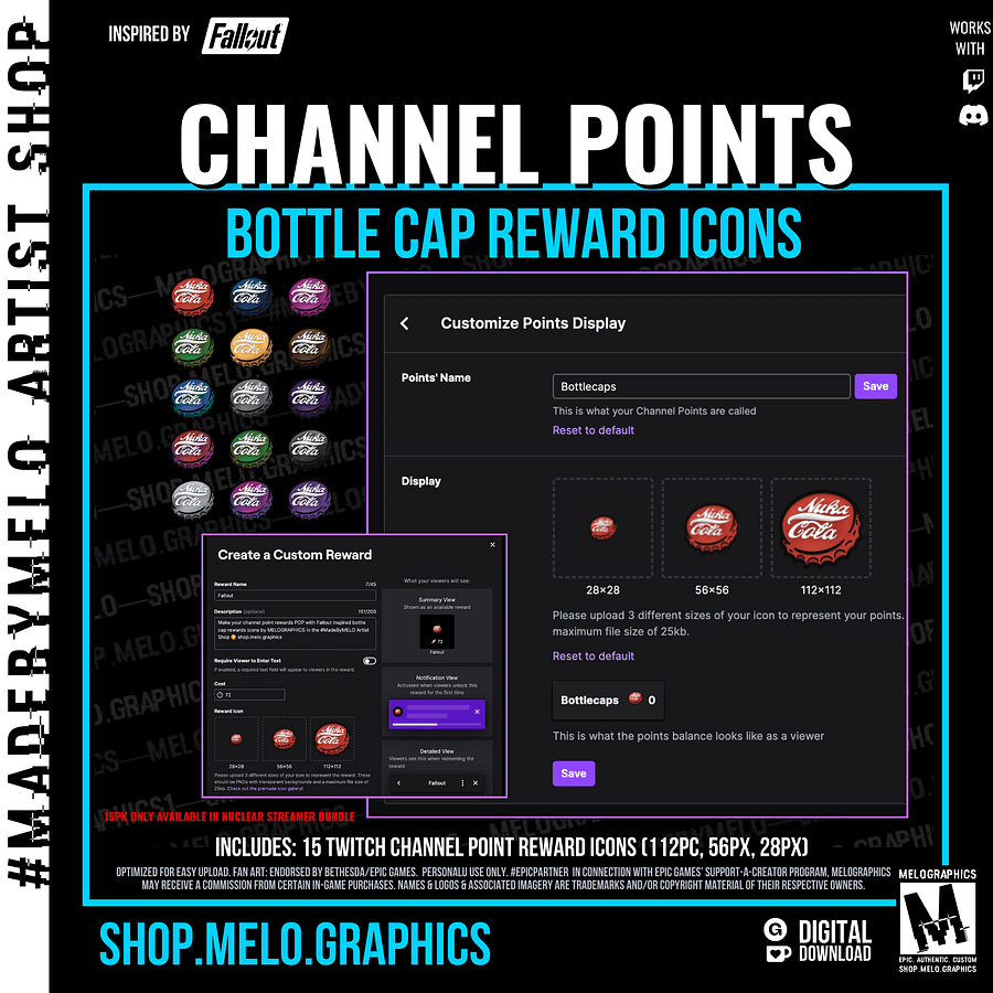 ☢️ Nuclear Streamer Bundle - Emotes, Badges, Icons | #MadeByMELO product image (2)