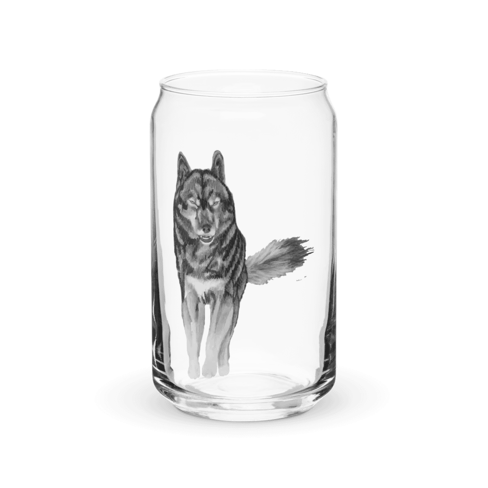 Wolf Drawing Glass Can Cup product image (2)