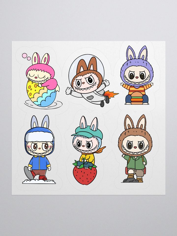 Labubu Cute The Monsters Cut Sticker Set product image (1)