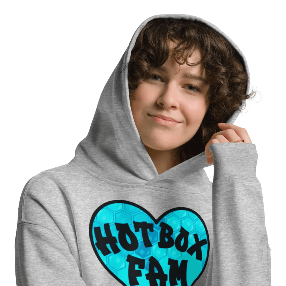HOT BOX FAM TEAL HONEY COMB LOGO HOODIE product image (39)