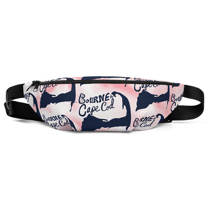 BOURNE to Cape Cod™ | Fanny Pack | BRN.2C.C.™ | Belt Bag Vibes | Coastal Cool Hands-Free Style | Navy Blue Logos on Pink Tie-Dye🏖️🎒 product image (1)