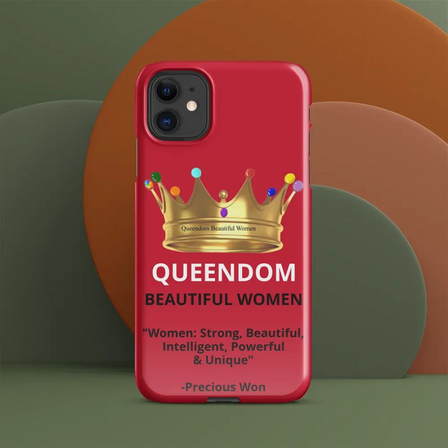 Queendom Beautiful Women iPhone® Snap Case (Crown-Red) product image (5)