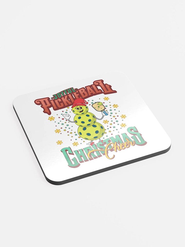 Joyful Pickleball Christmas Cheer Snowman Coaster Set product image (2)