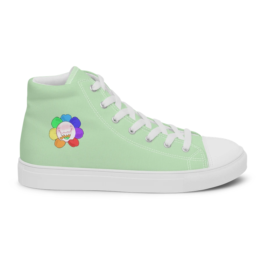 Pastel Green and White Flower Sneakers product image (29)