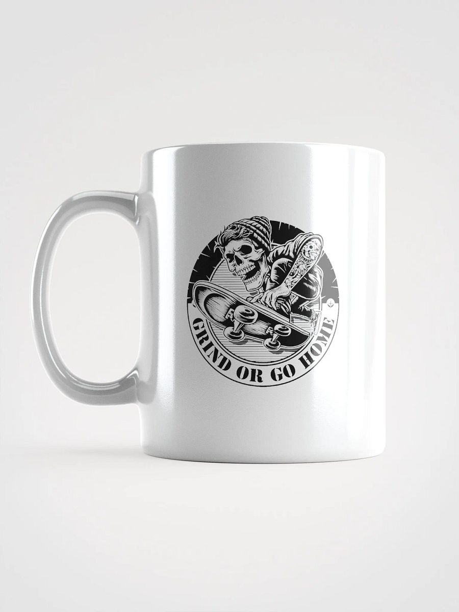 Grind Or Go Home | Skeleton Street Skater Mug product image (5)