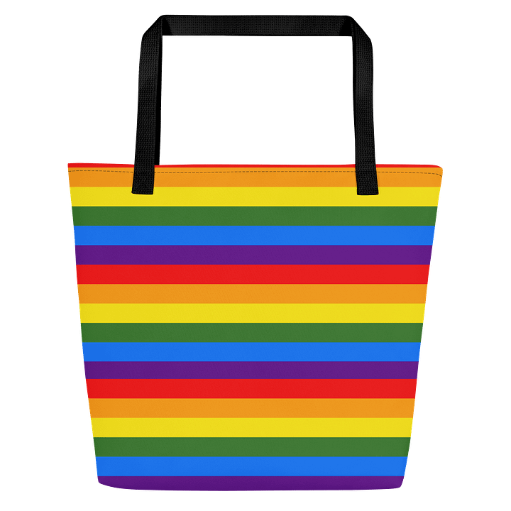 Vibrant Horizon Stripes Large Tote Bag product image (1)