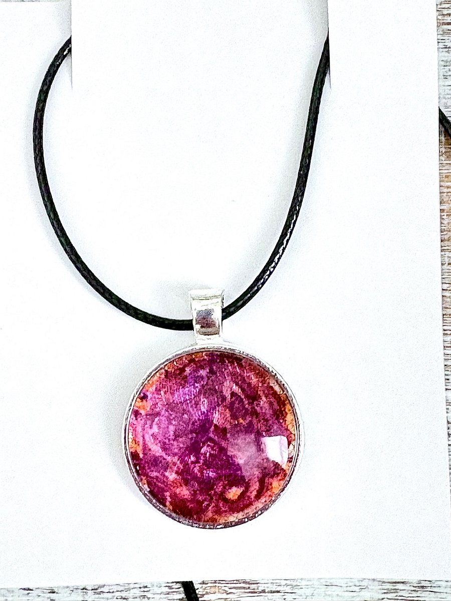 Handmade Cabochon Pendant Necklace | Rose Pink | by Monique Faella Designs™ | MFD-00181 product image (1)