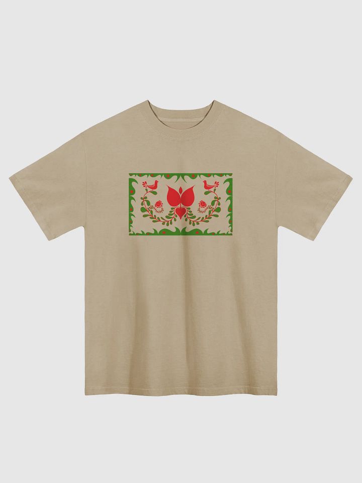 Hungarian Folk Art-Inspired Oversized T-Shirt product image (1)