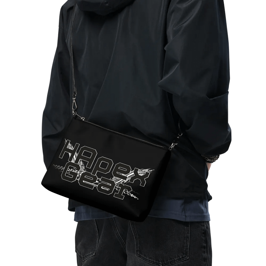 Crossbody Bag - Black - Black HApex Gear White Logo product image (9)