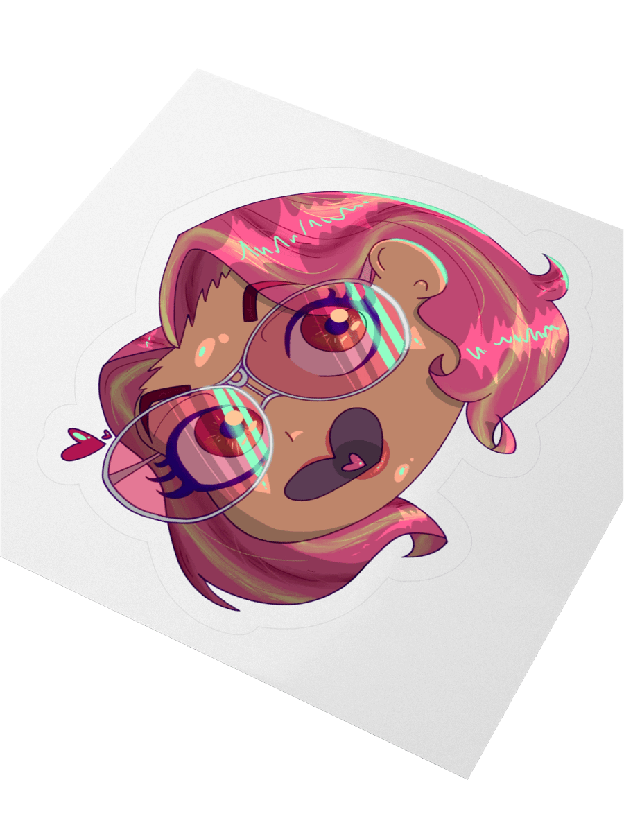 Pink Glasses Kiss Cut Stickers product image (7)