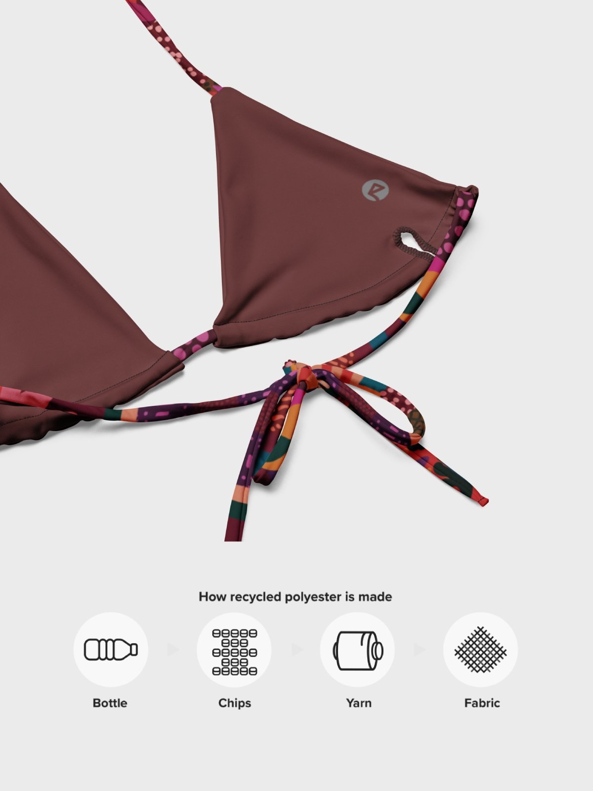 Triangle Bikini Top "Abstract African Ethnic Pattern" product image (6)