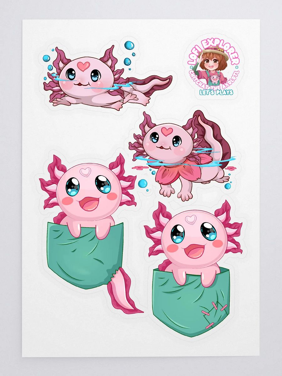 ChitChat the Axolotl Sticker Sheet Set product image (3)