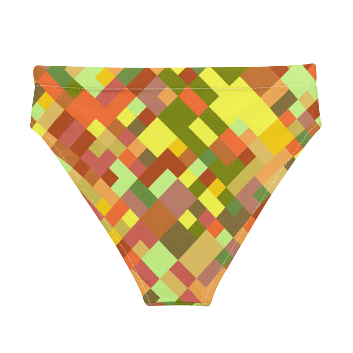 Colorful Mosaic Pattern Design High Waisted Bikini Bottom - v2 product image (1)