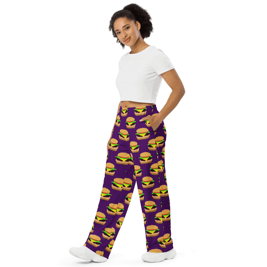 Burger Pattern Wideleg Pants product image (4)