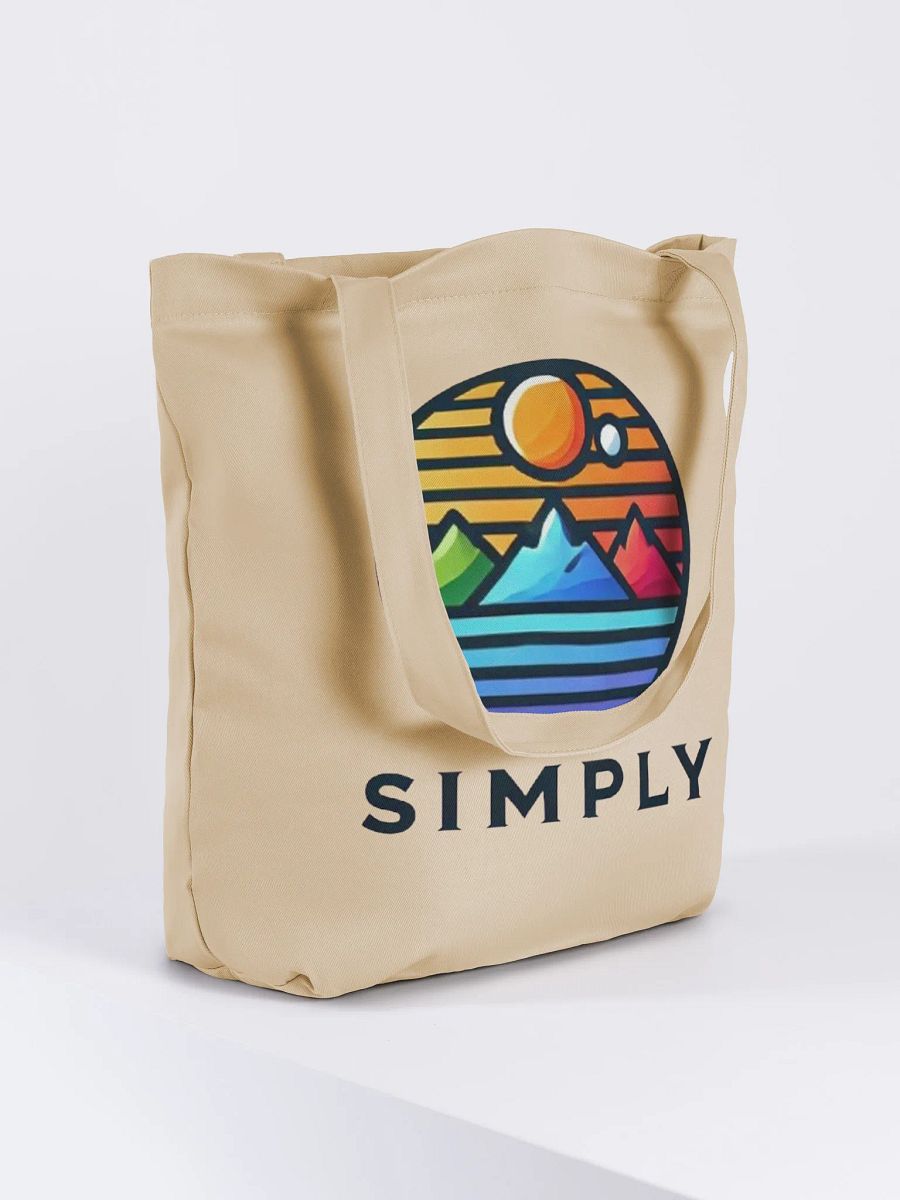 Simply Natural Tote: Eco-Friendly Mountain Logo Design product image (4)