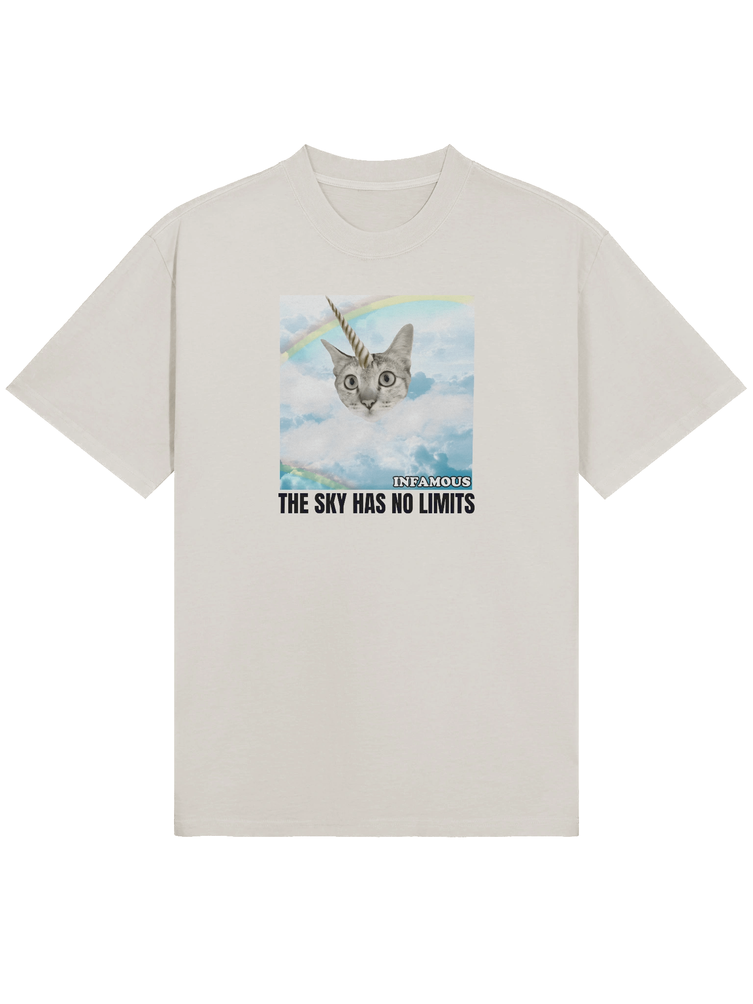 The Sky Has No Limits Oversized Tee - Cream product image (3)