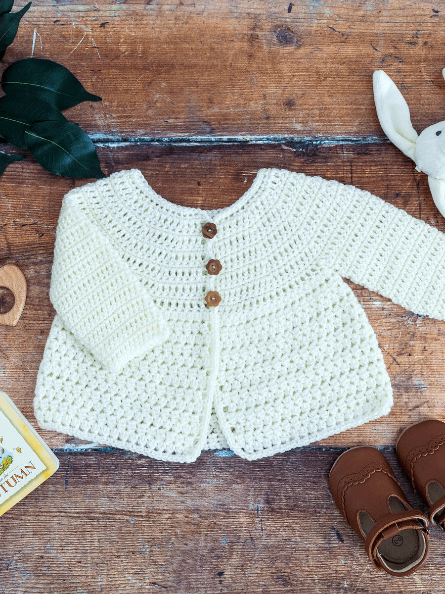 Crochet Pattern: Ella Baby Cardigan product image (5)