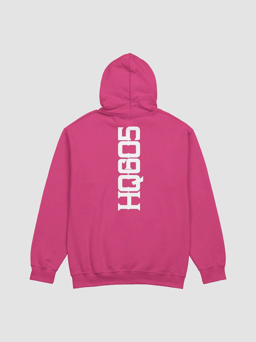 Hemp Quarters White Logo w/back Pink Hoodie. product image (2)