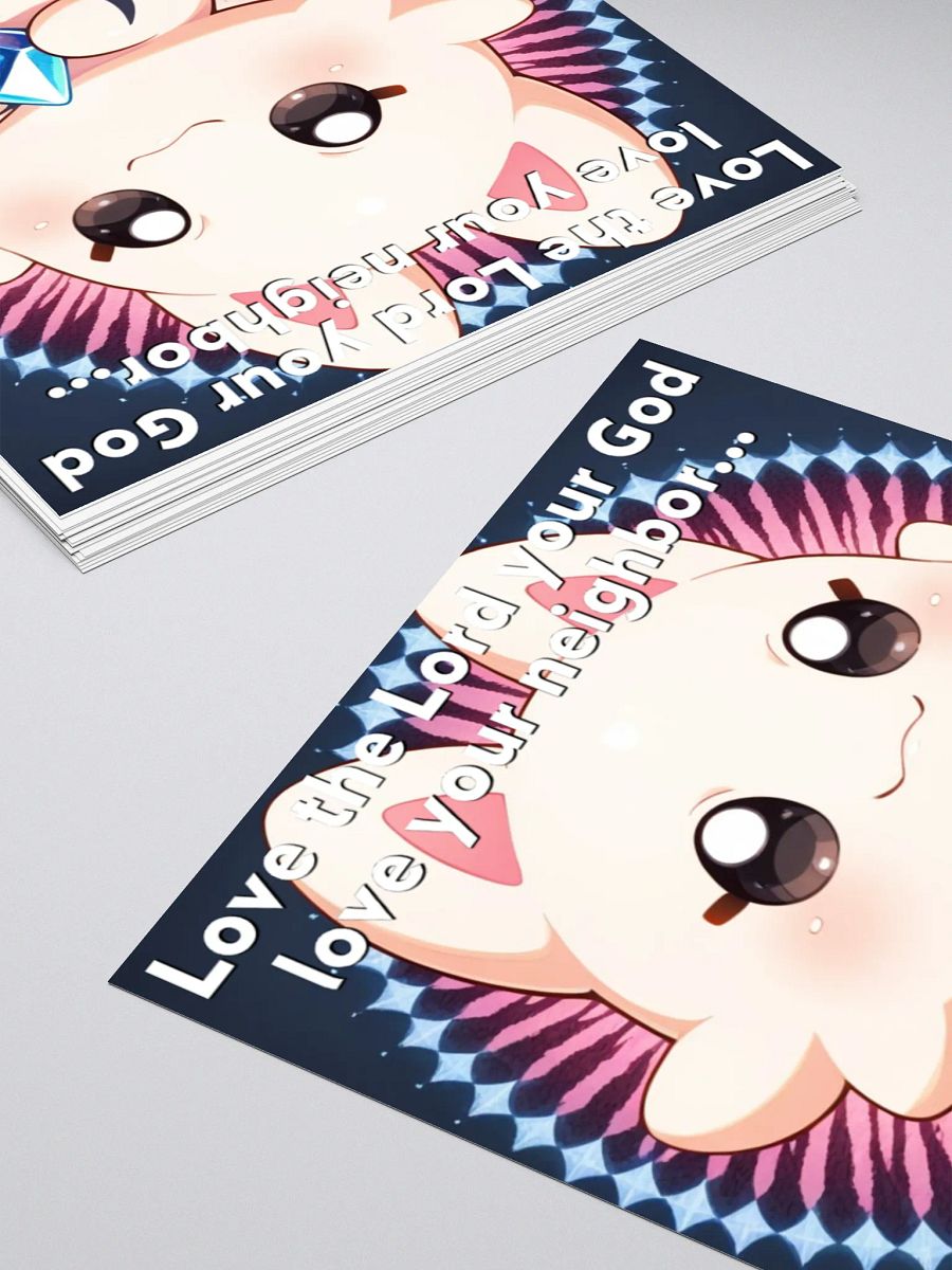 Bible Cuties Luna - Love the lord your God love your neighbor Sticker product image (8)