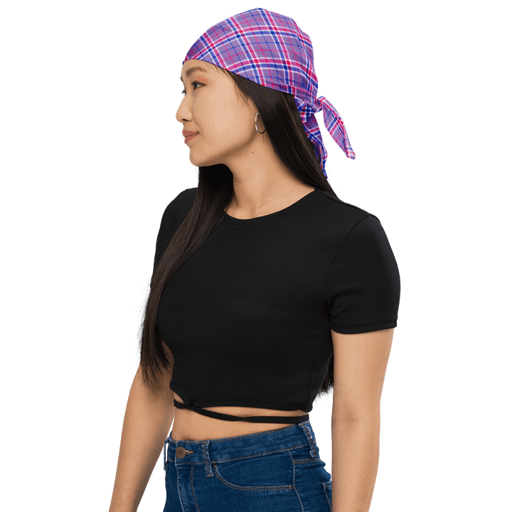 Lavender Plaid Bandana product image (1)