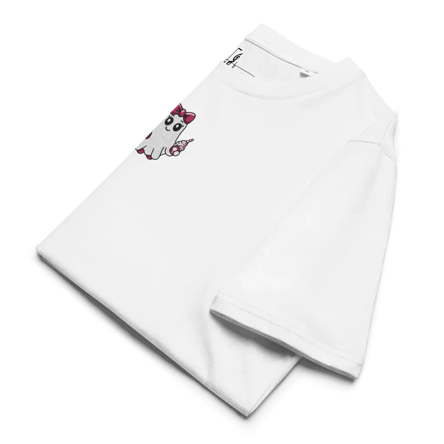 Cute Ghost Embroidered Organic Cotton Regular Fit T-Shirt product image (5)