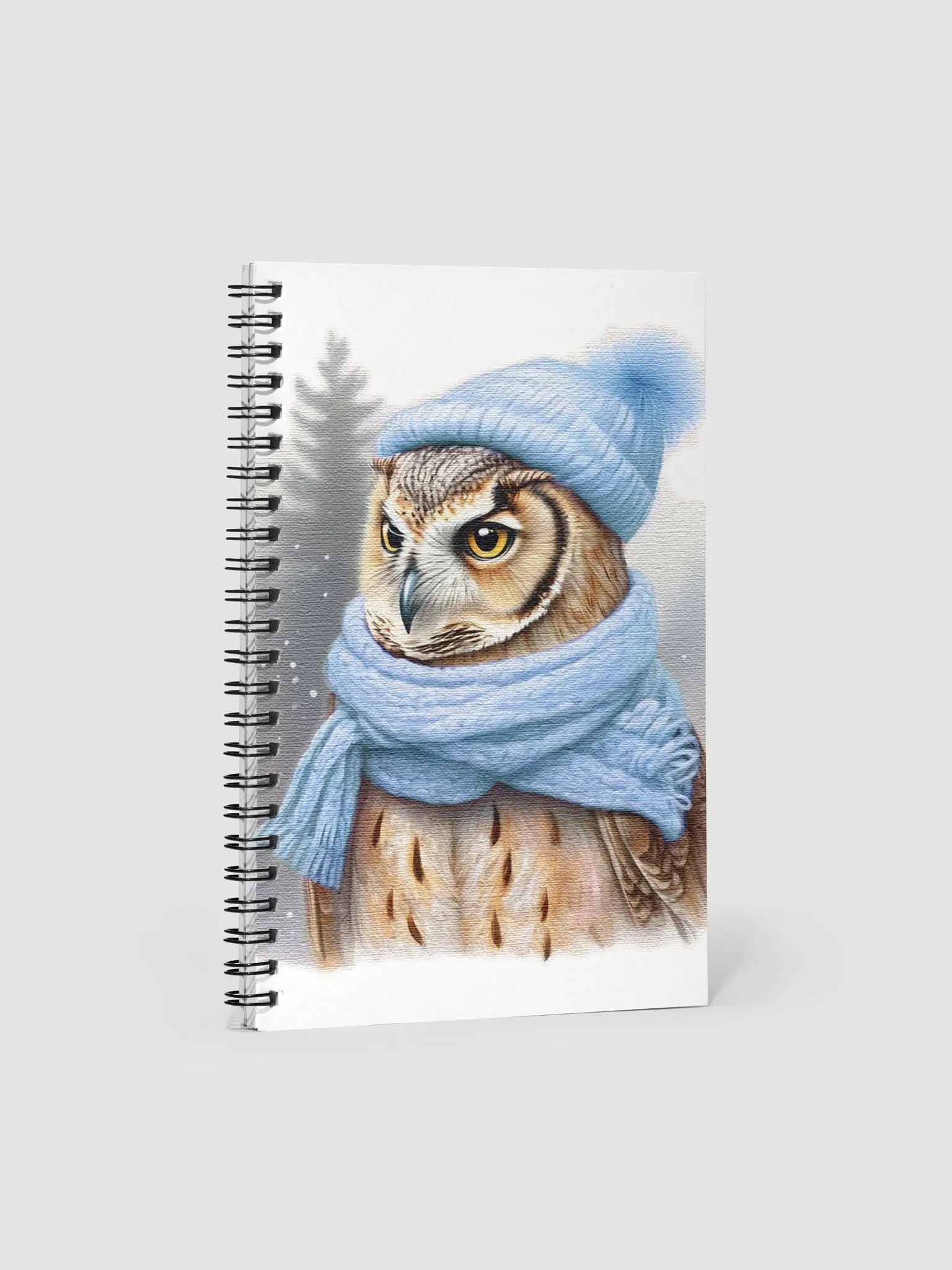 Adorable cute owl wearing a Blue hat and scarf product image (1)
