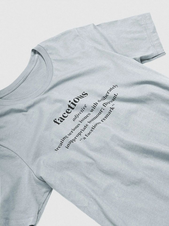 Facetious Tee (Black Text) product image (2)