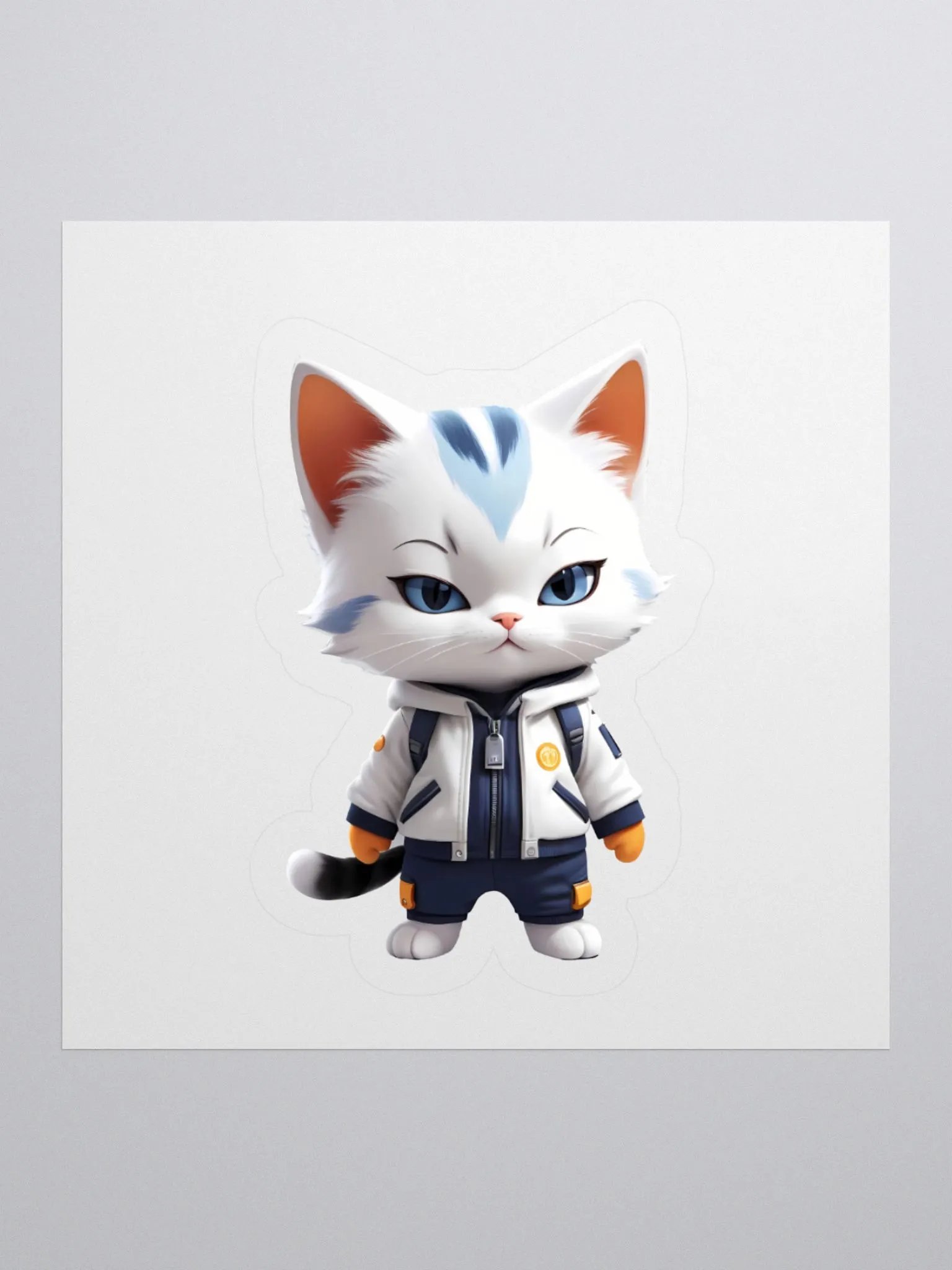 Cool and Adorable Cat kiss-cut Sticker product image (1)