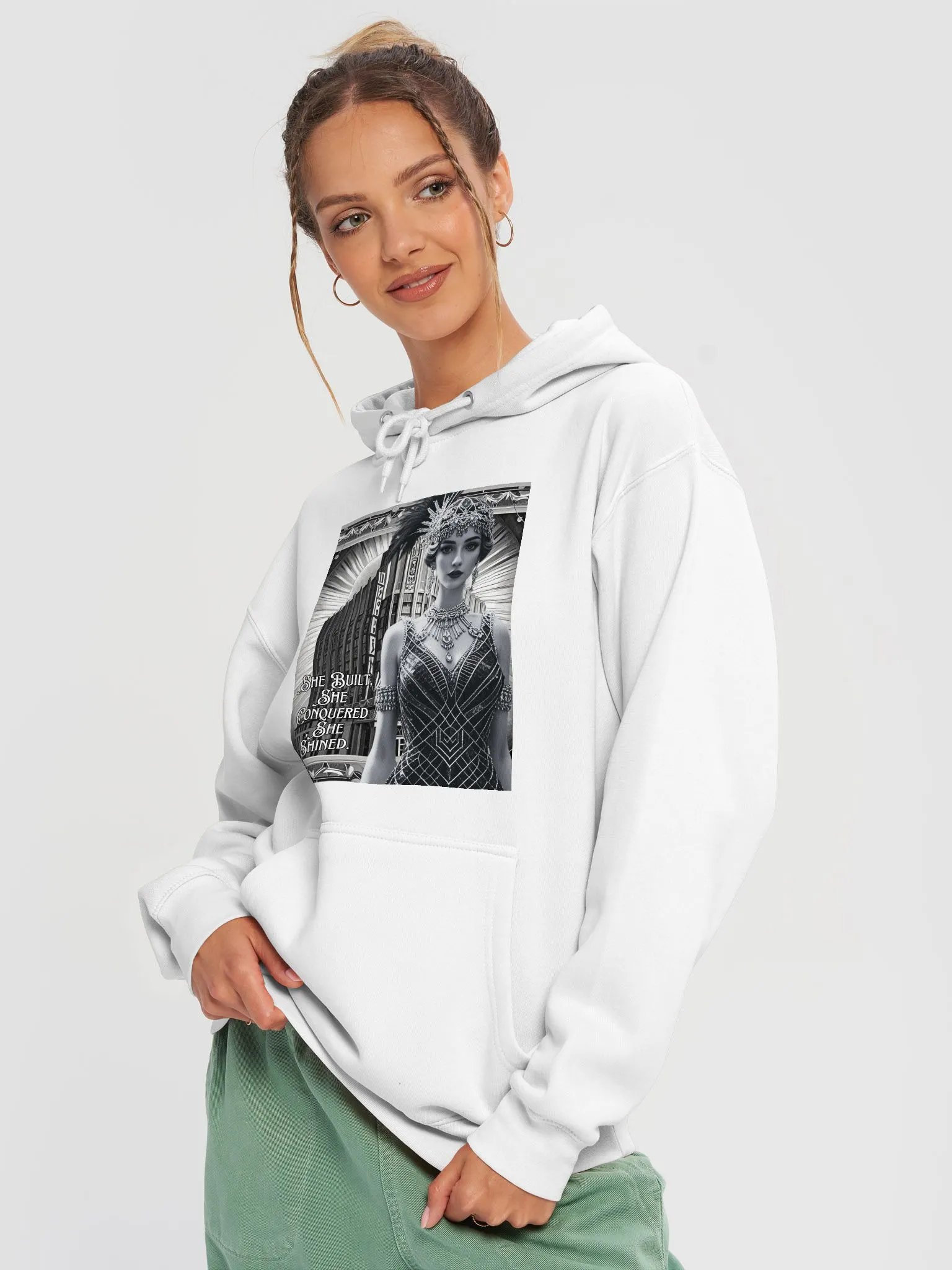 She Built, She Conquered, She Shined – 1920s Glamour Hoodie product image (45)