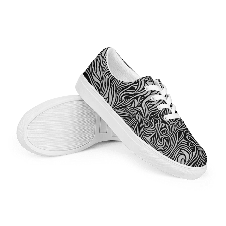 Ink Swirl Lace-Up Canvas Shoes product image (7)