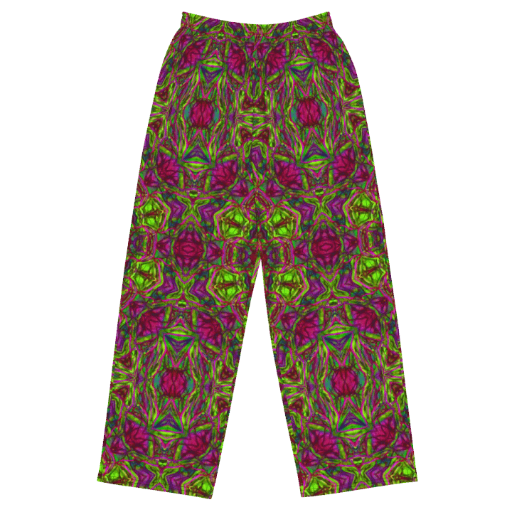 Green and Pink Kaleidoscope Wideleg Pants product image (2)