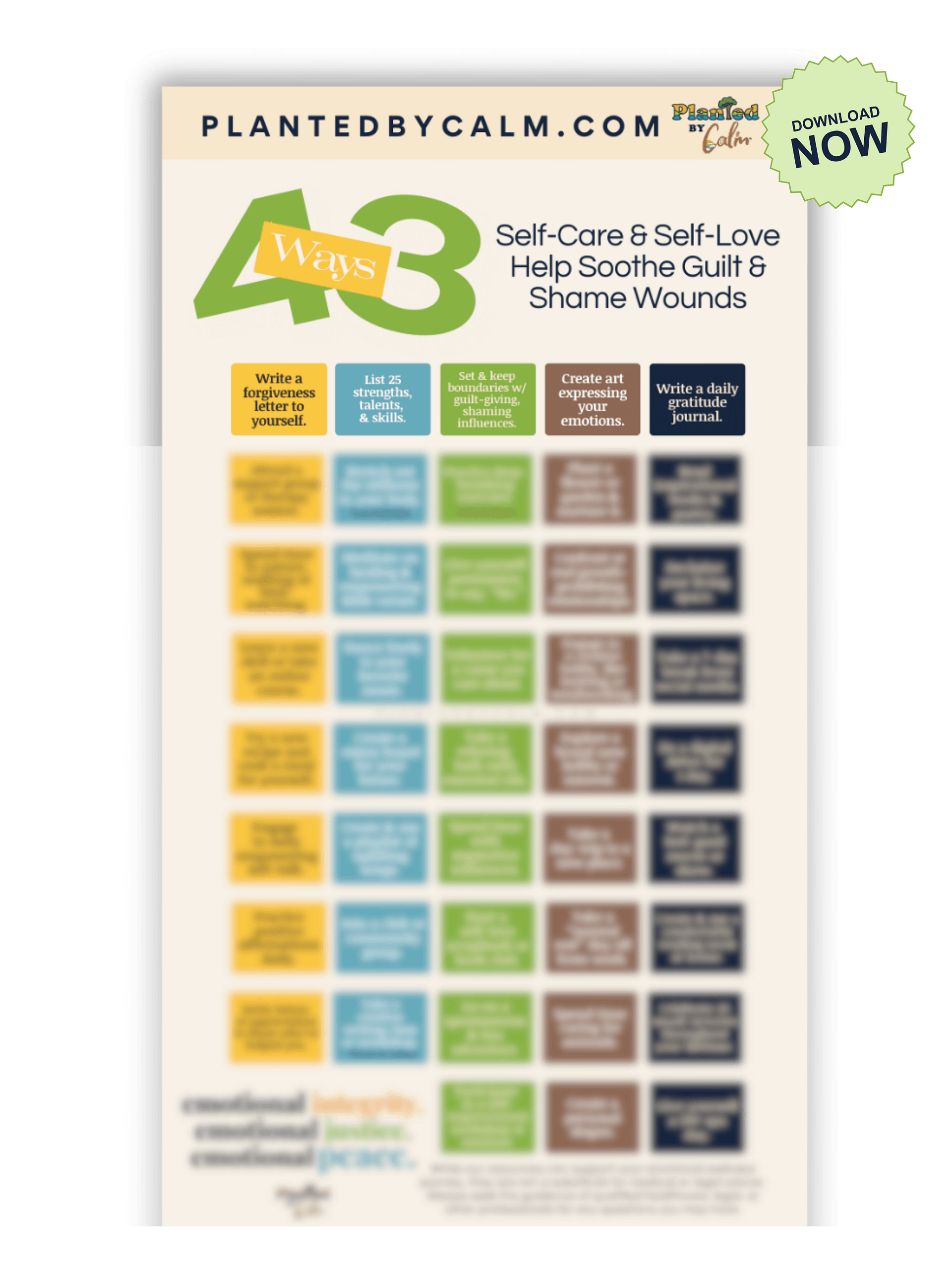 43 Ways Self-Care and Self-Love Help Soothe Guilt and Shame Wounds (PDF) product image (1)