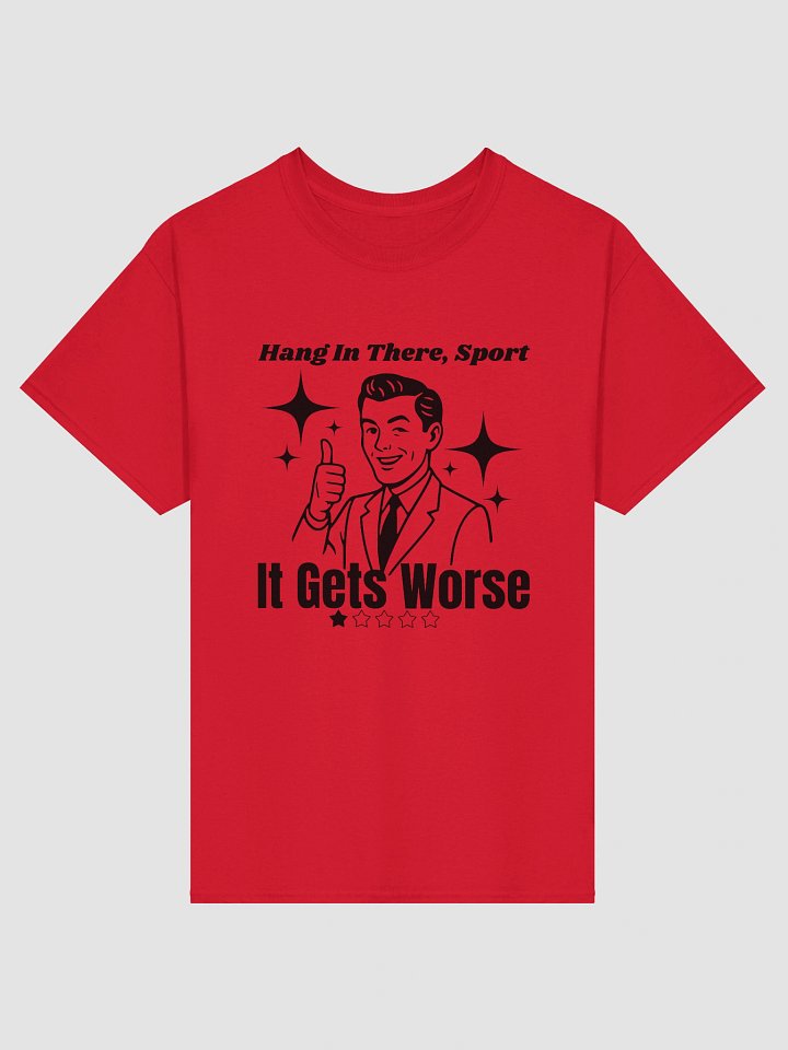 Hang in There, Sport – 1-Star Review Graphic Tee – Dark Humor Gildan Heavyweight Tee product image (4)