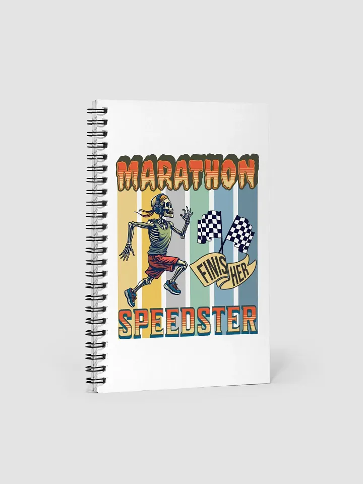 Marathon Speedster Skeleton Running Spiral Notebook product image (2)