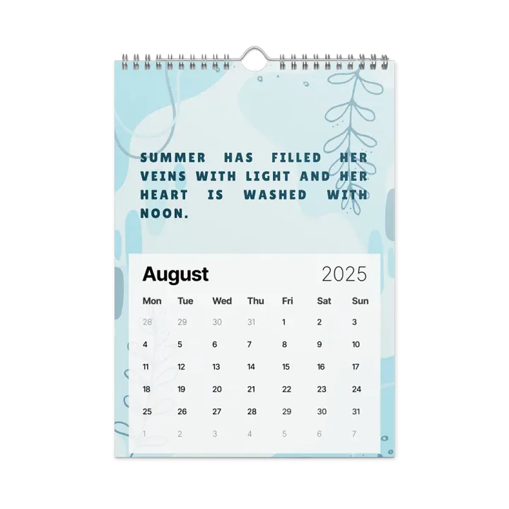 FLORAL INSPIRATIONAL QUOTES WALL CALENDAR 2025 product image (2)