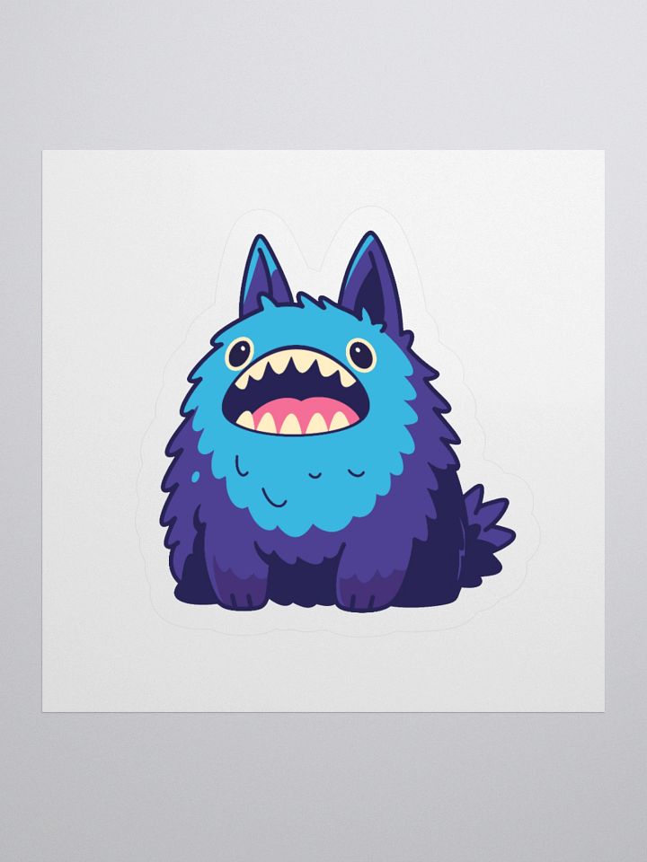 Chompchi Alpaca Kiss Cut Sticker – Cute Fluffy Cartoon Vinyl Decal product image (1)