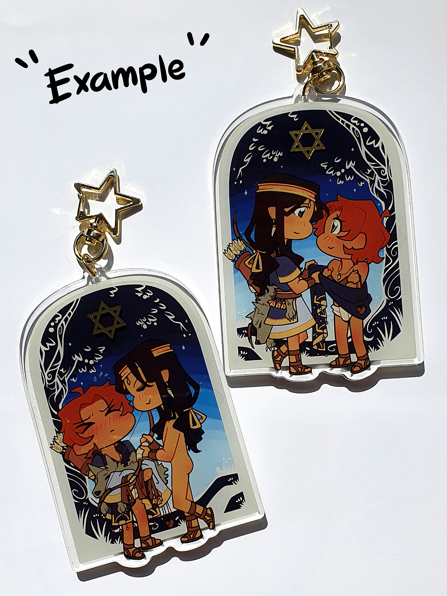 [PRE-ORDER] Gilgamesh and Enkidu | Double-Sided Acrylic Keychain product image (4)