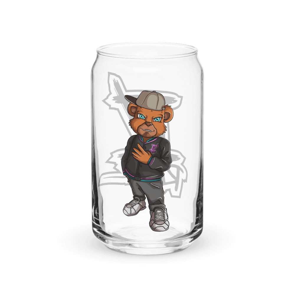 Standing Bear Glass Can product image (1)