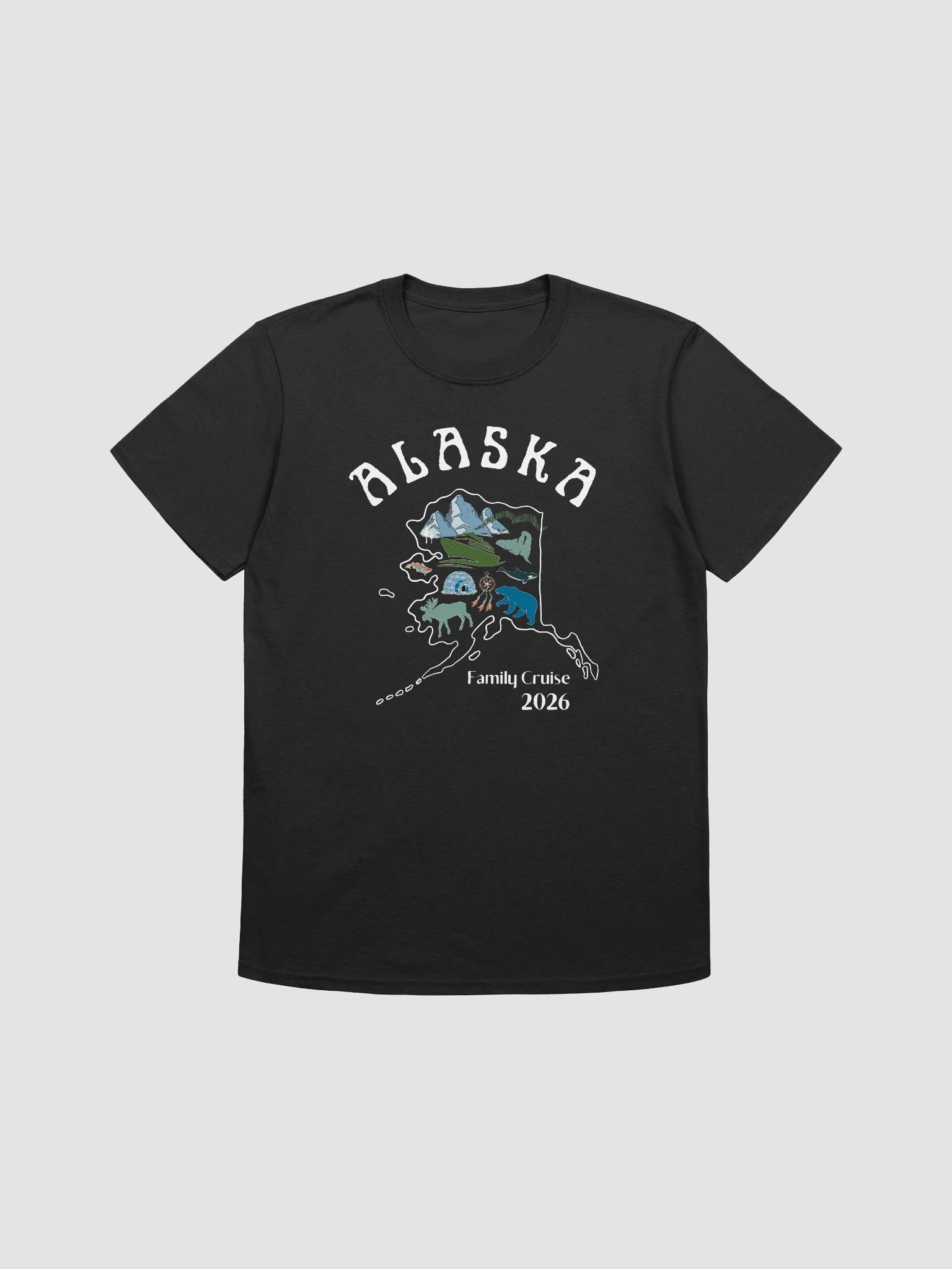 Alaska Cruise Family Adult Matching Dark Shirts product image (2)