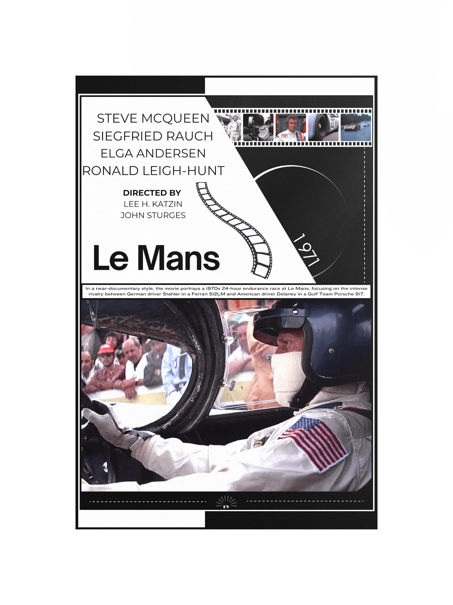 Le Mans with Steve McQueen 1971 | Movie Poster | 12x18 Wall Art product image (4)