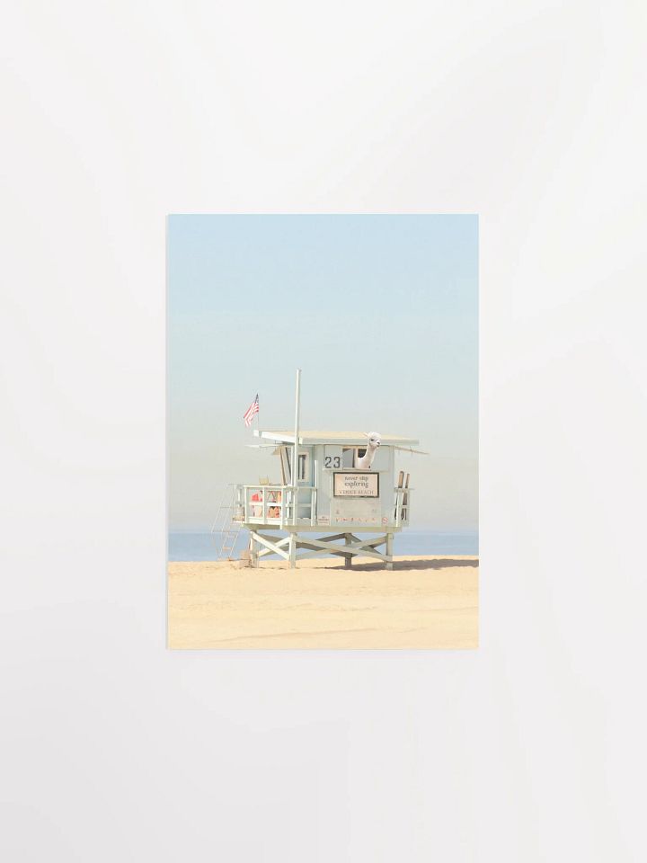 Never Stop Exploring Venice Beach Alpaca Lifeguard Tower Poster product image (8)
