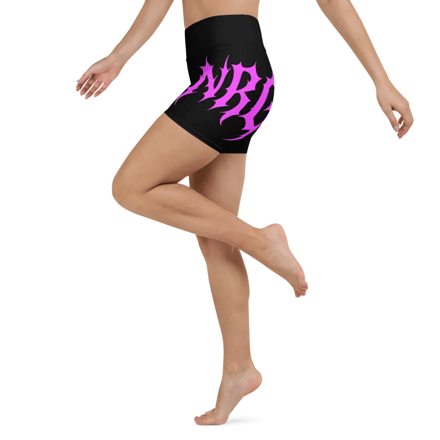 Women's NRG Yoga Shorts (Black/Neon Pink) product image (4)