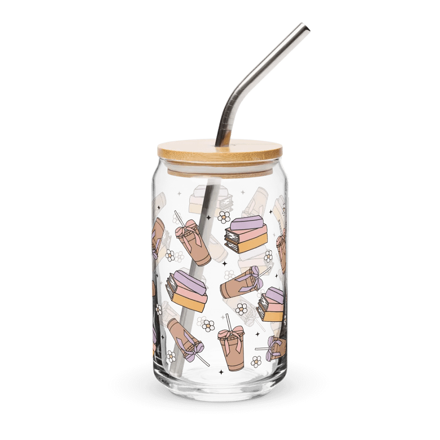 Coquette Coffee and Book Can-Shaped Glass (16oz) product image (2)