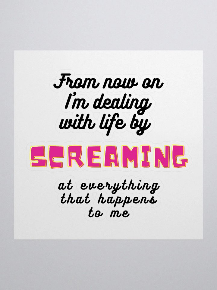 Screaming Text Sticker Without Cockatoo product image (2)