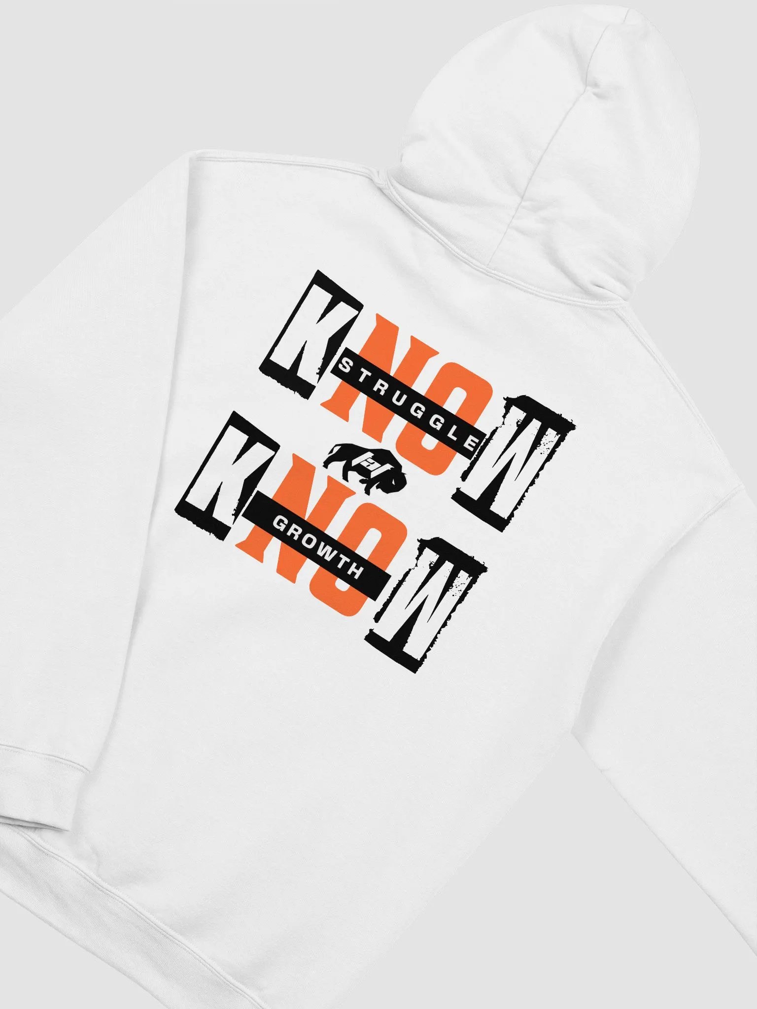 Know Struggle Know Growth, White Hoodie product image (1)