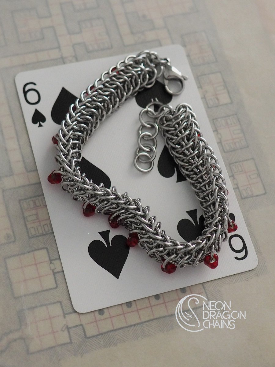 Infernal Dragonback Bracelet / Halloween OOAK product image (2)