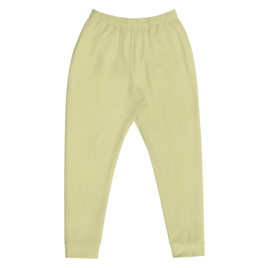 Plain Light Yellow True Summer Recycled Polyester Premium Men's Joggers by Treasure Pie product image (12)