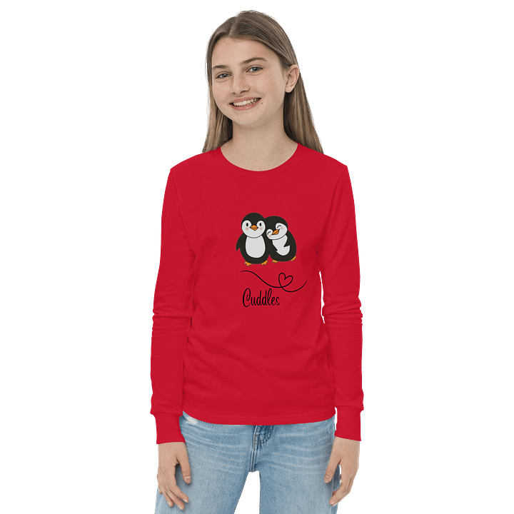 Cuddles Penguin Youth Long Sleeve Tee product image (2)