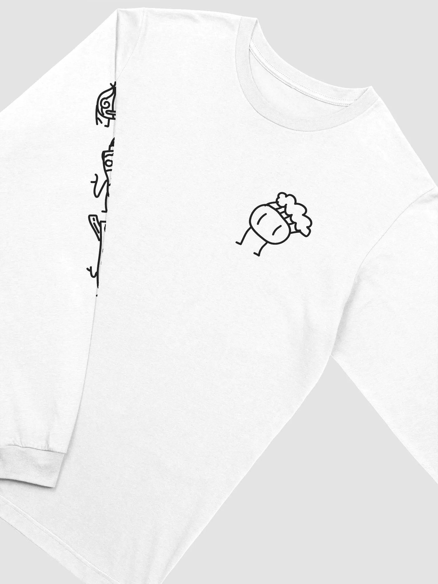 Food Doodle White Long Sleeve product image (3)
