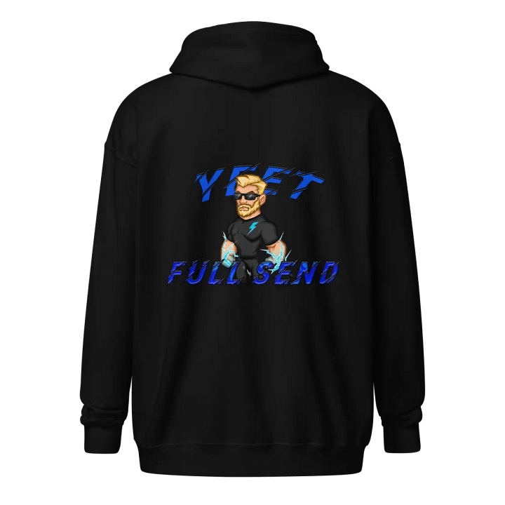 Electric Blue Lightning Zip Hoodie product image (1)